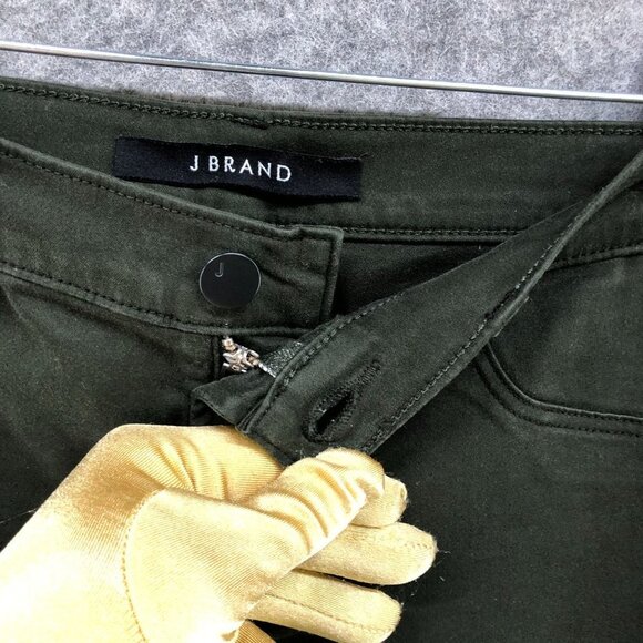 J Brand Skinny Legging Jeans Womens 26 Dark Green Mid Rise Stretch - Picture 6 of 11